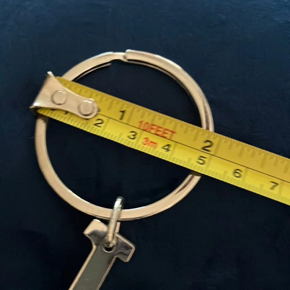 Silver‎ Letter H Heavy-duty Keychain